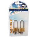 Basics Travel Padlock Brass 25mm 2pc