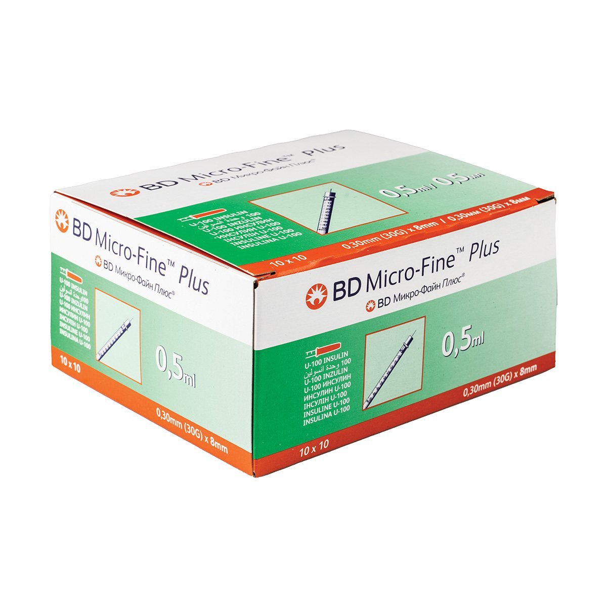 Bd Microfine Syr 0.5ml  8mm 30g 100