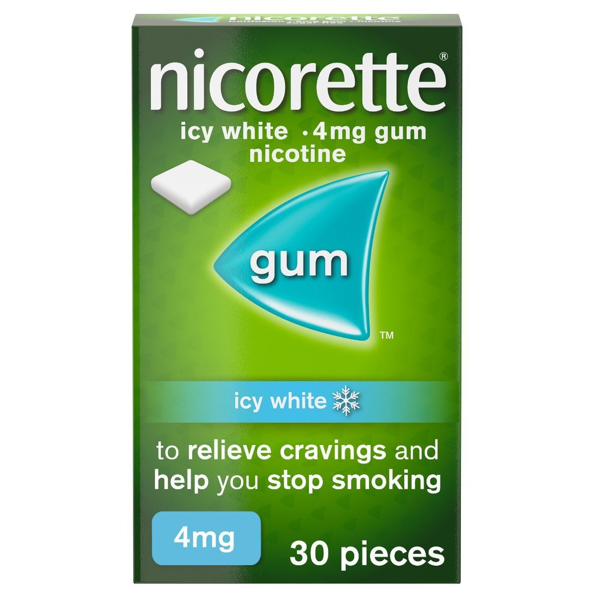 Nicorette Gum 4mg  30 Icy White