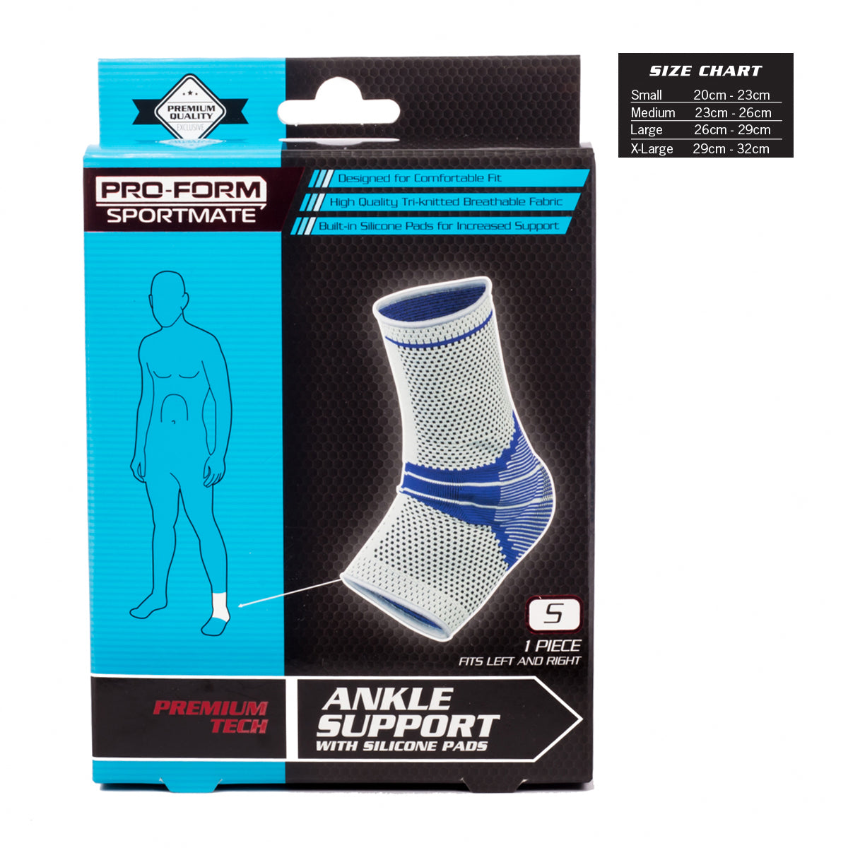 Sportmate Prem Tech Ankle Sml