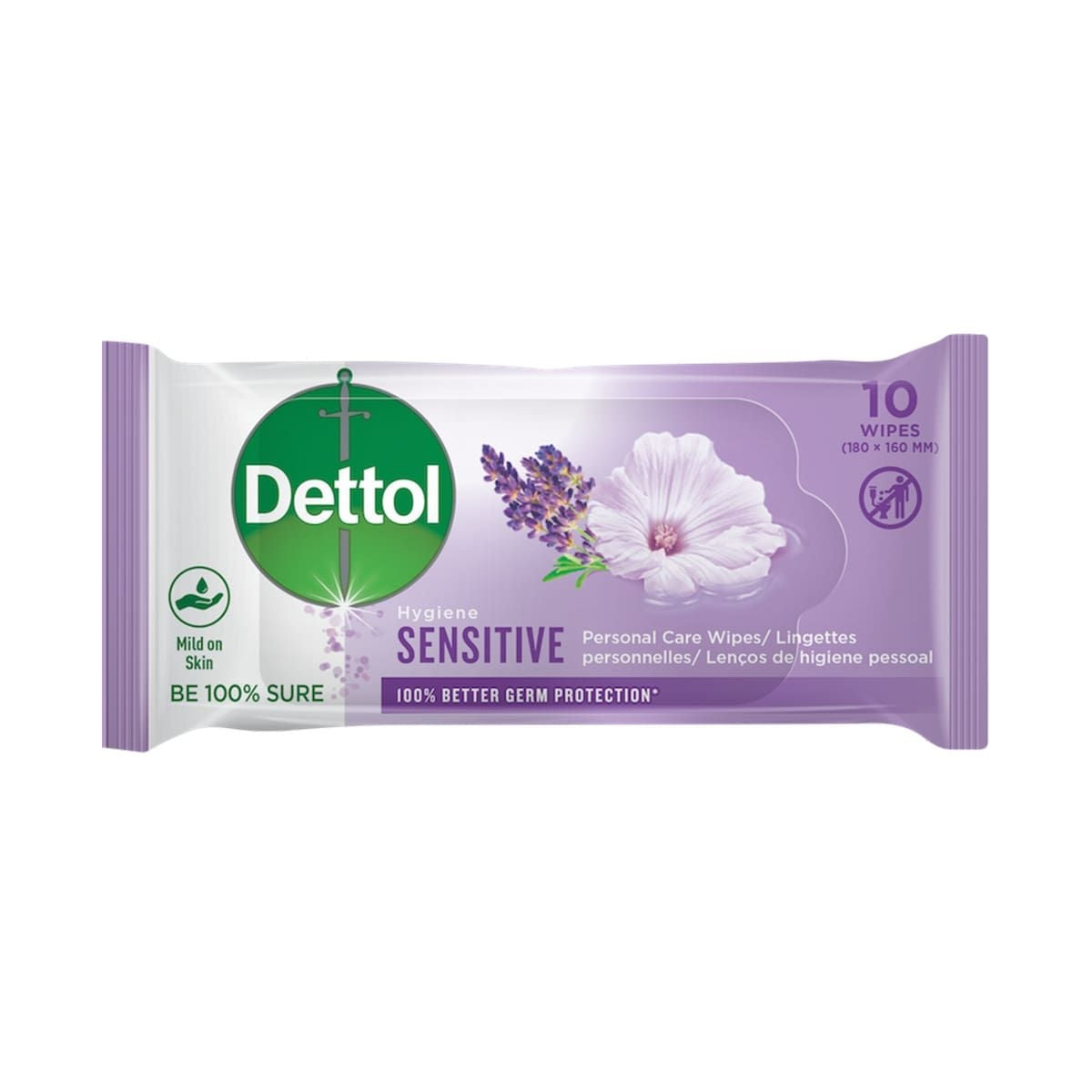 Dettol Hygiene Wipes 10 Sensitive