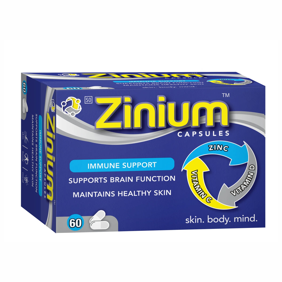 Zinium Caps  60 (New)