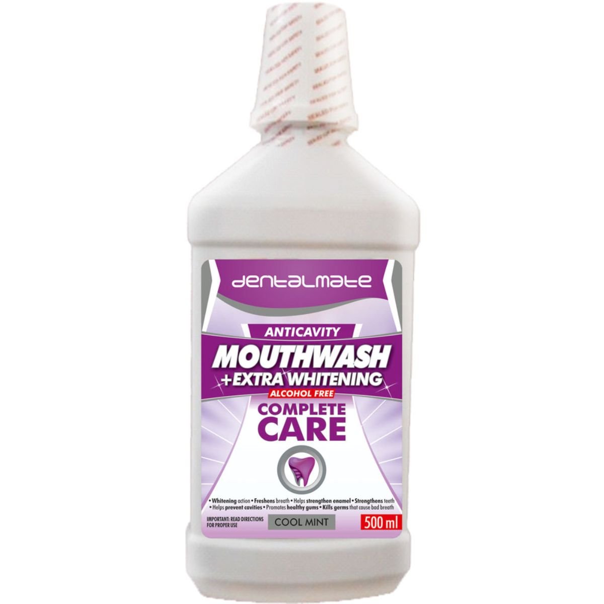 Dentalmate Mwash 500ml A/Cv Extr Whi