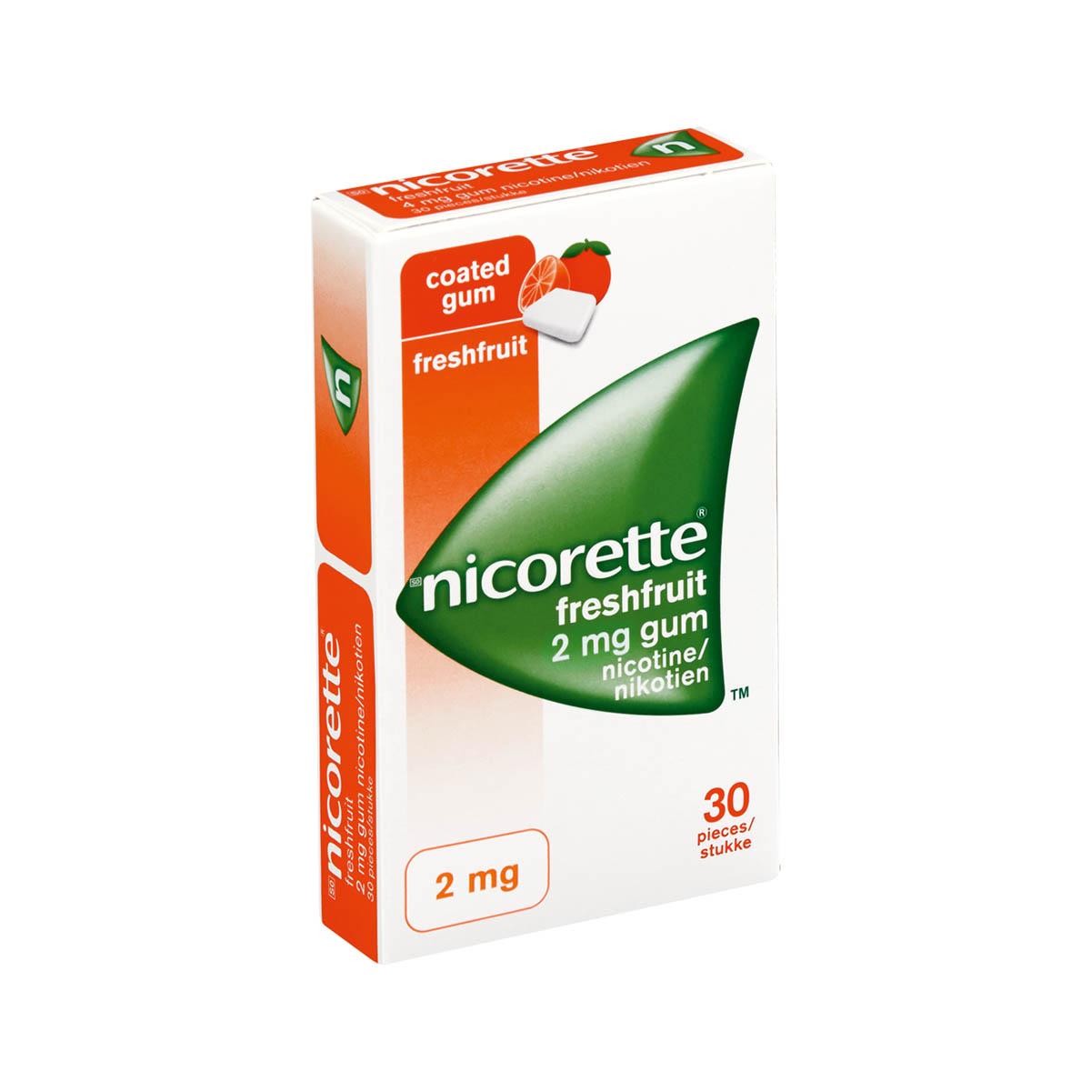 Nicorette Gum 2mg  30 Fresh Fruit