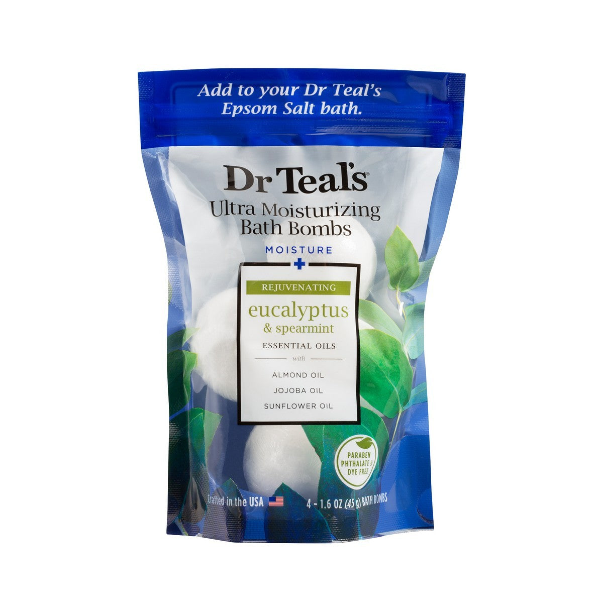 Dr Teals Bath Fizzie 45g  Eucalyptus