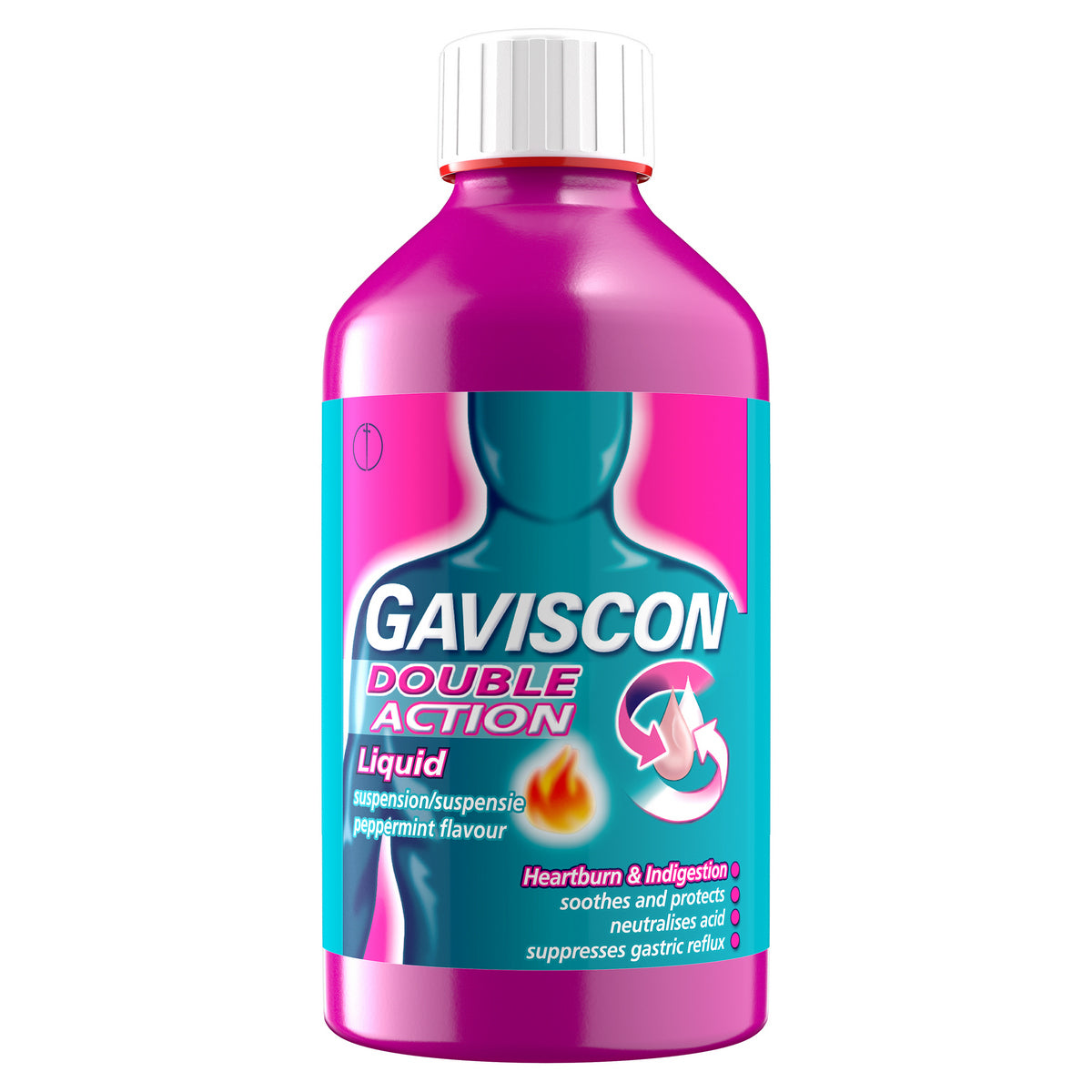 Gaviscon Double Action 600ml Pepperm