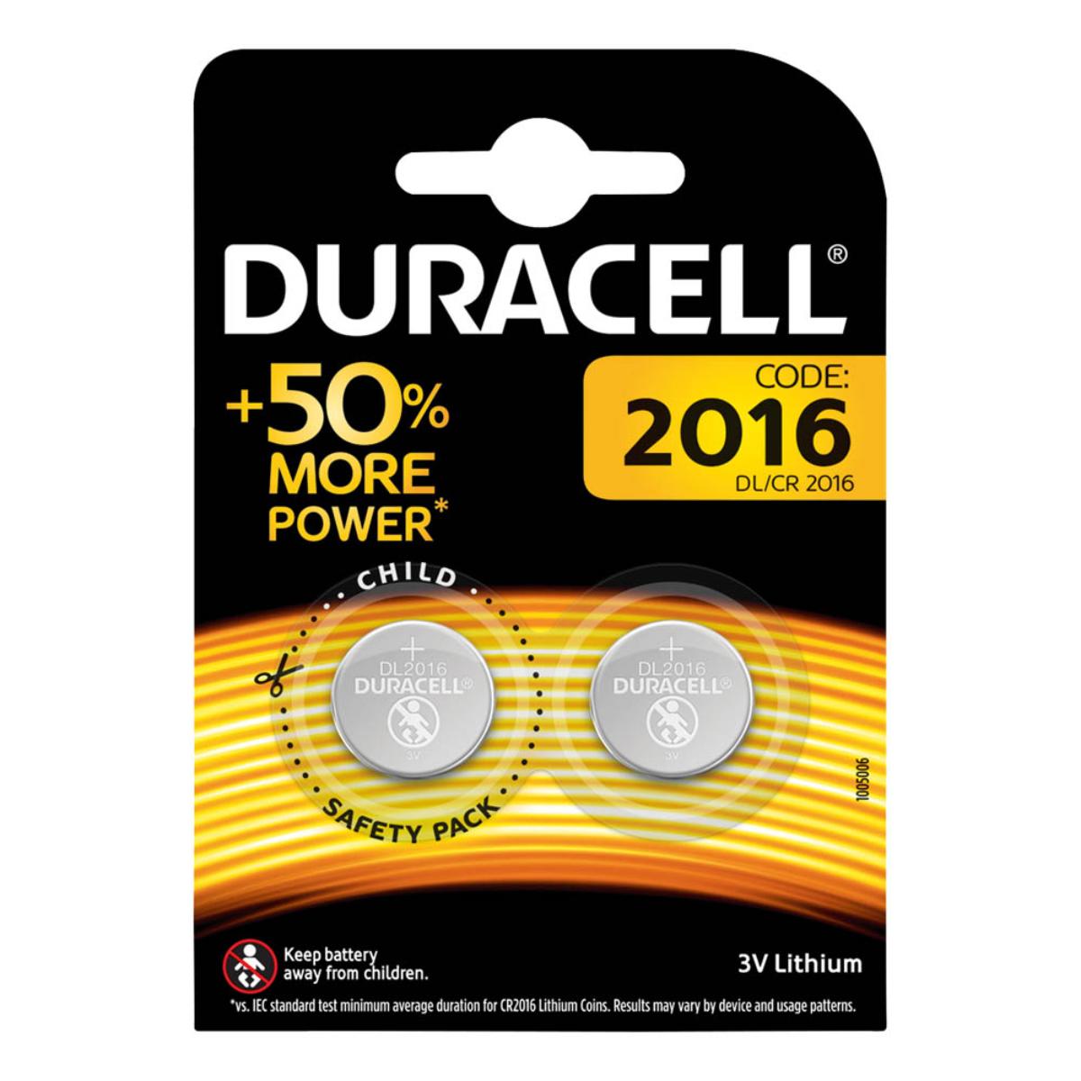 Duracell Batt Lith Mes 2-Lm2016