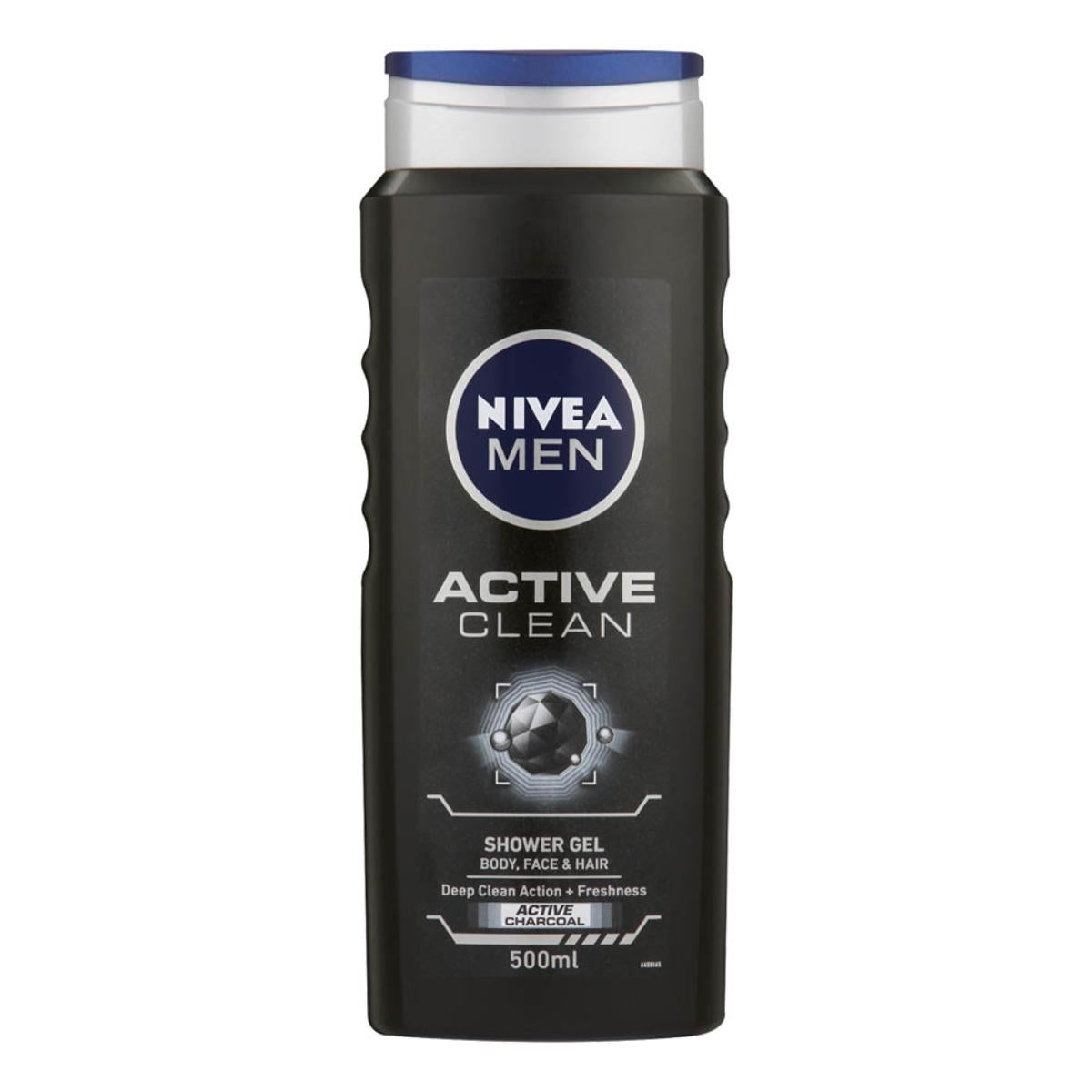 Nivea Men Shw Gel 500ml Active Clean