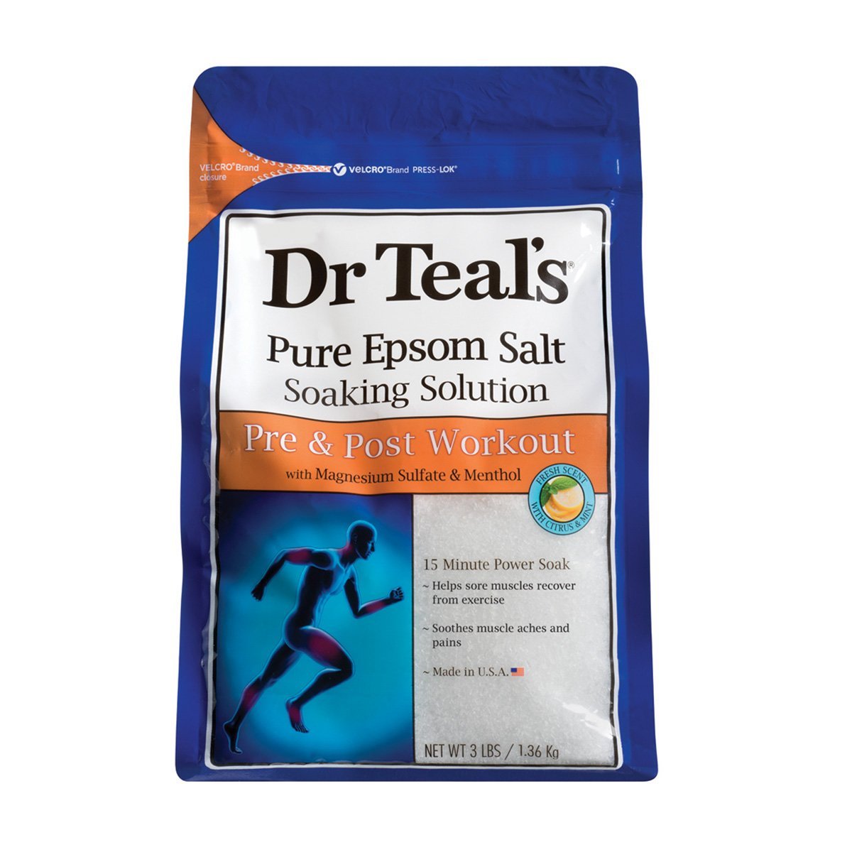 Dr Teals Epsom Salt 1.36kg Post Work