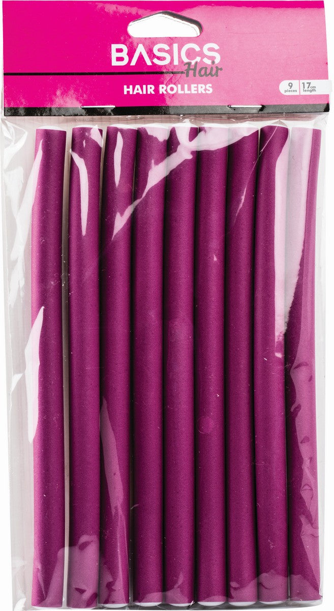 Basics Hair Roller Purple 17.5cm 9pc