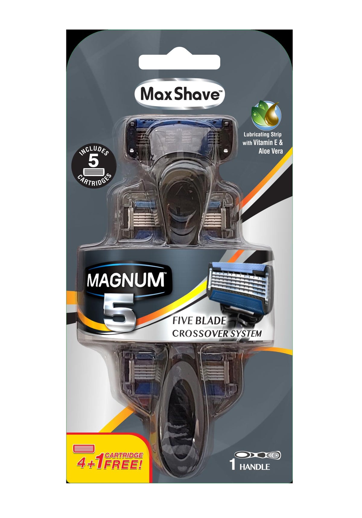 Max Shave M 5 Mens Bld +4 Refill Raz