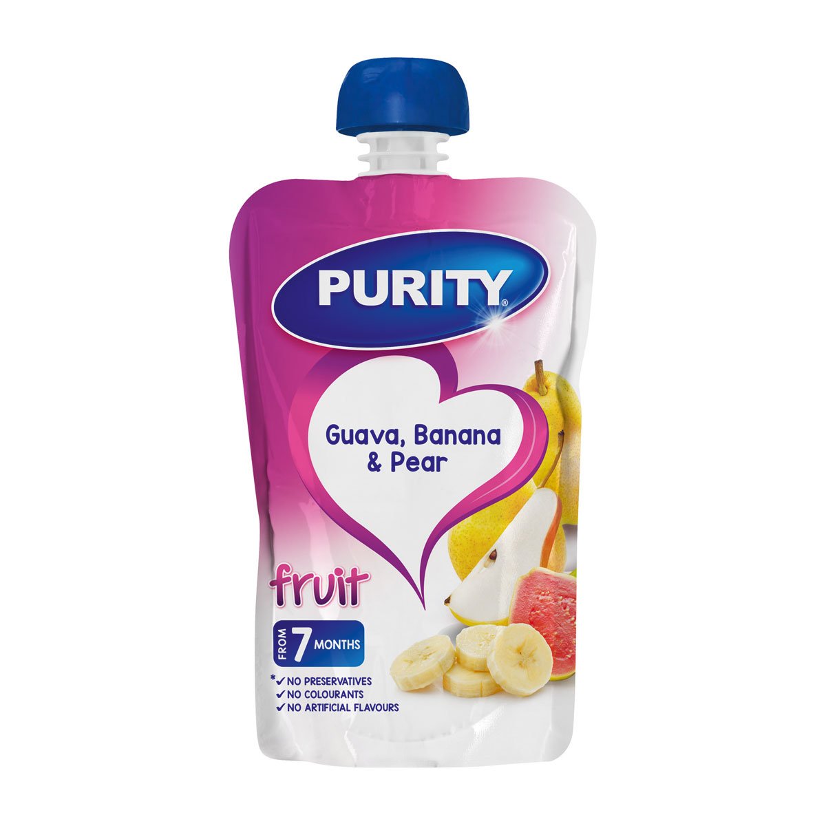 Purity Pureed 110ml Pear Bana&guava