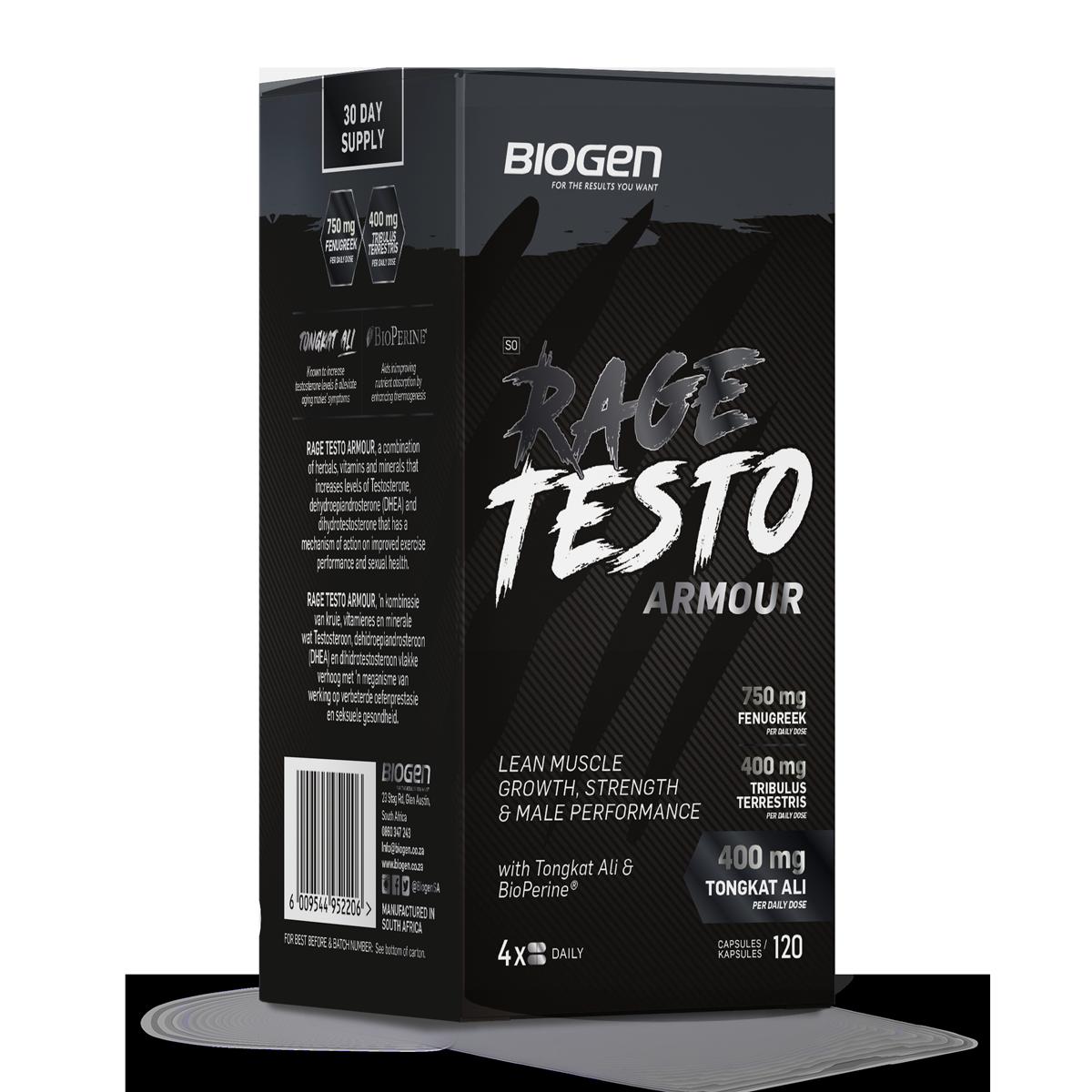 Biogen Rage Testo Armour 120