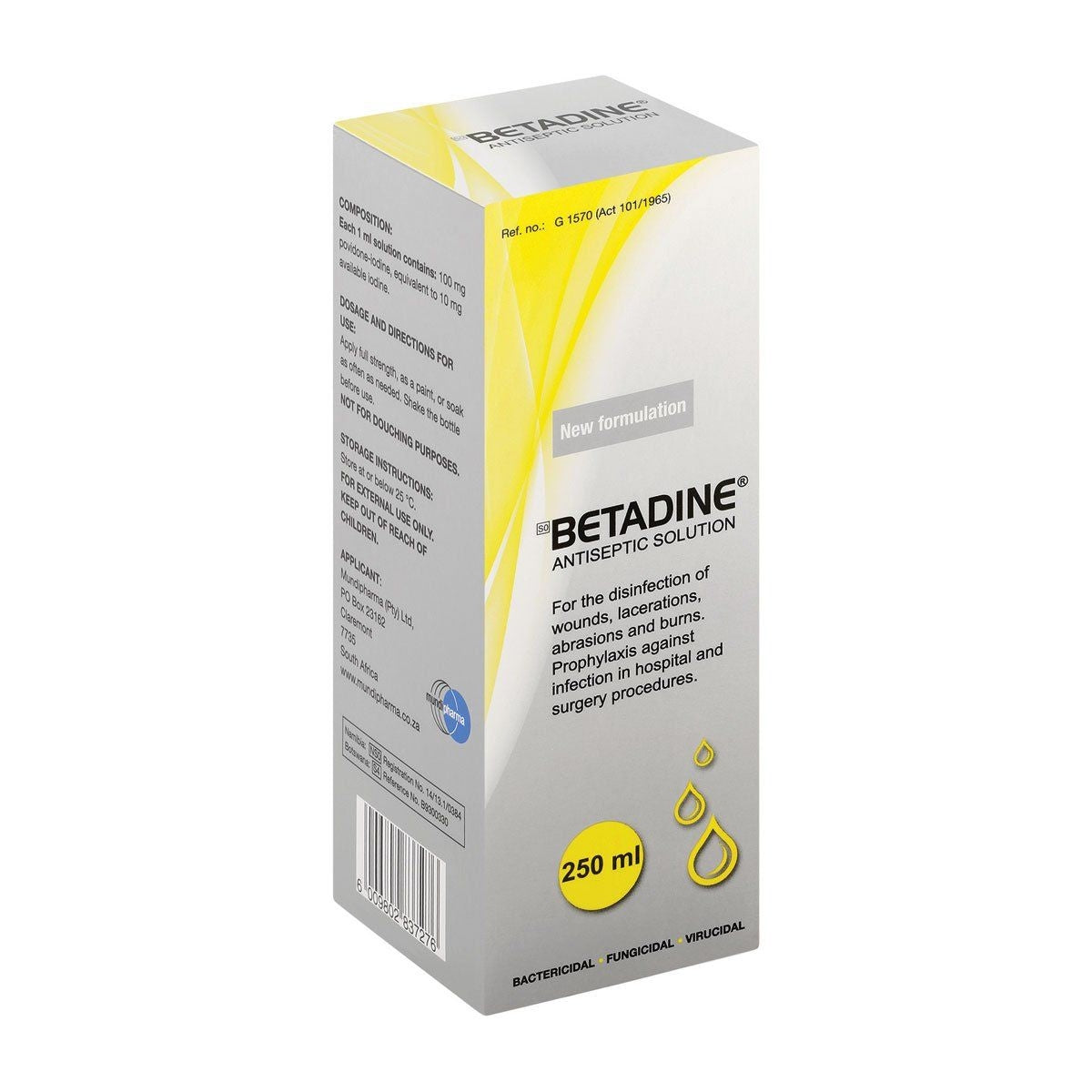Betadine Antiseptic Sol 250ml