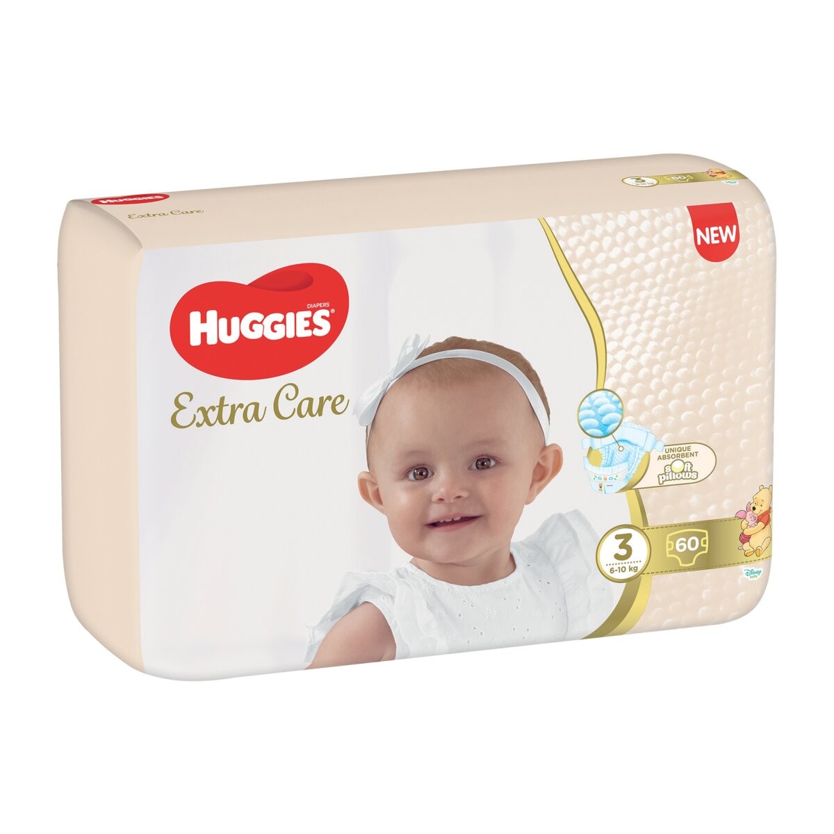 Huggies Extra Care Diapers Size 3 60