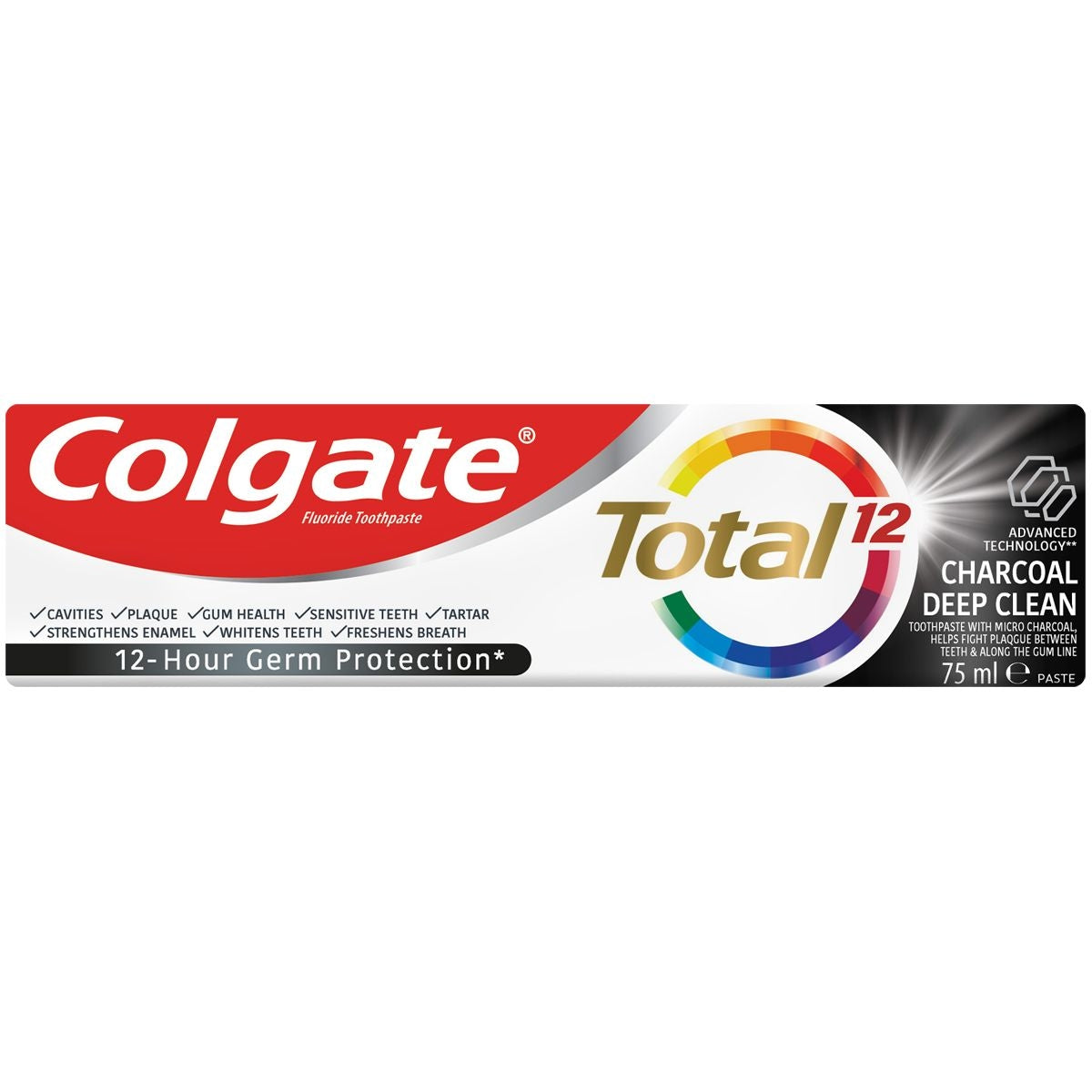 Colgate Tpaste  75ml Total Charcoal