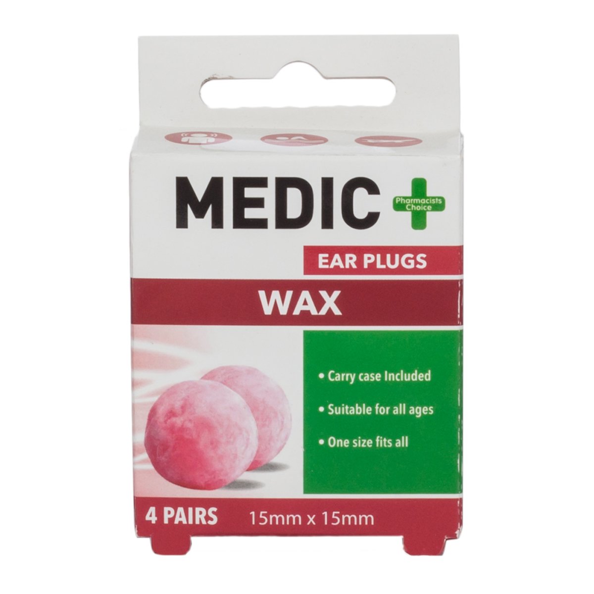 Medic Earplugs Wax 4 Pairs