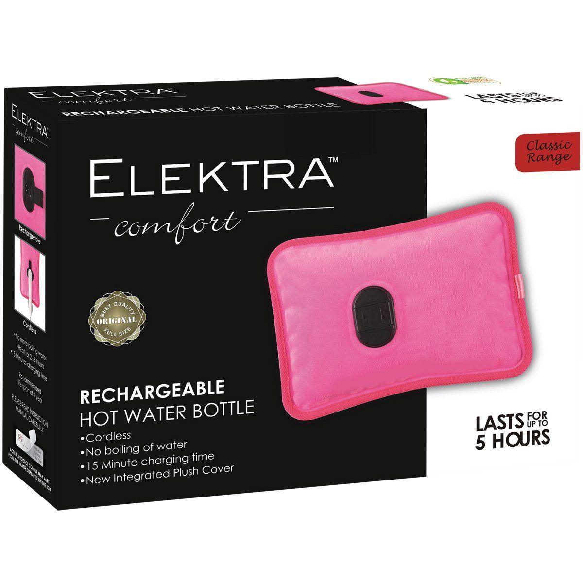 Elektra Hot Water Bottle Pink