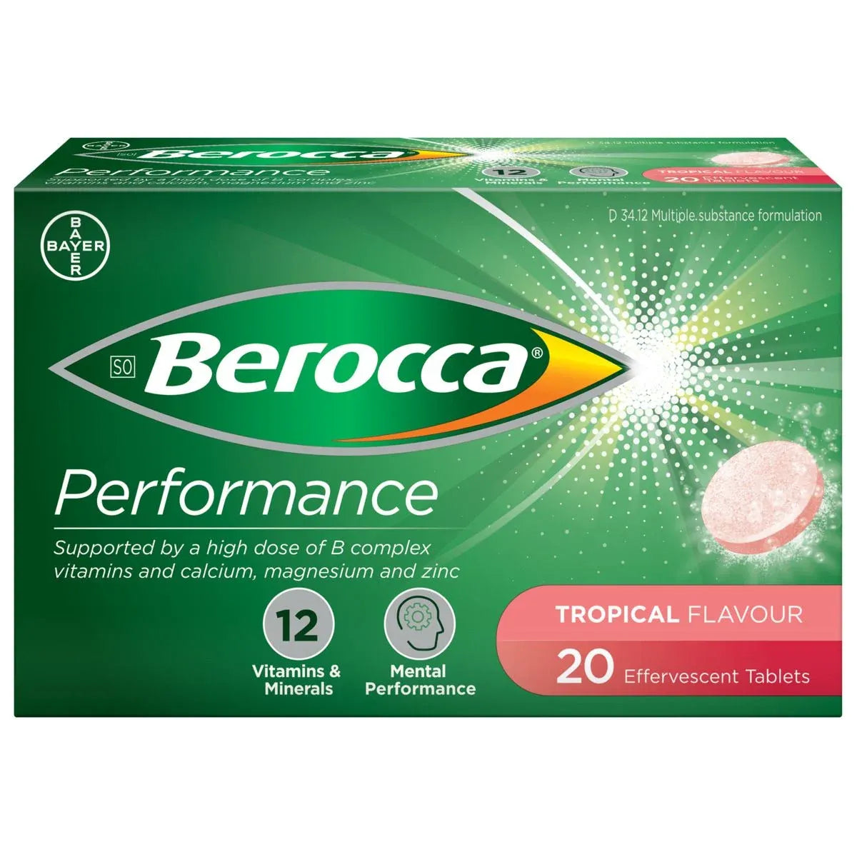 Berocca Eff Tabs 20 Tropical