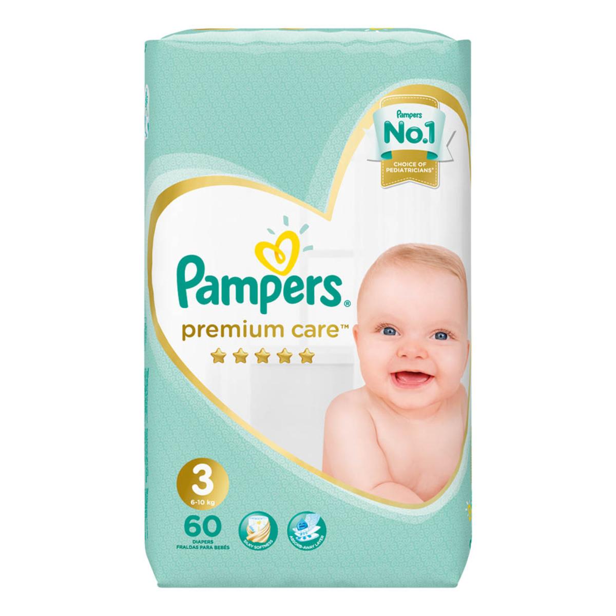 Pampers Prem Care Sz 3 Vp 60