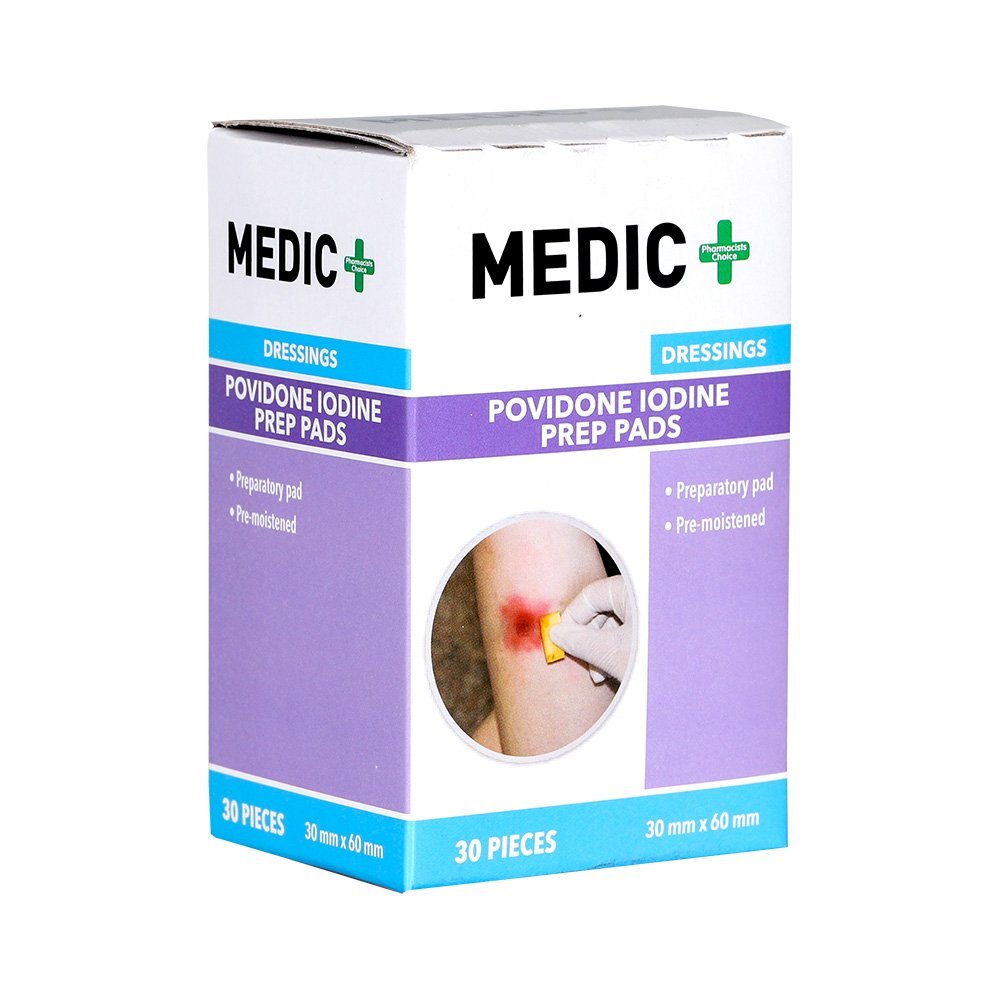 Medic Wipes Povi Pads 30 30x60mm