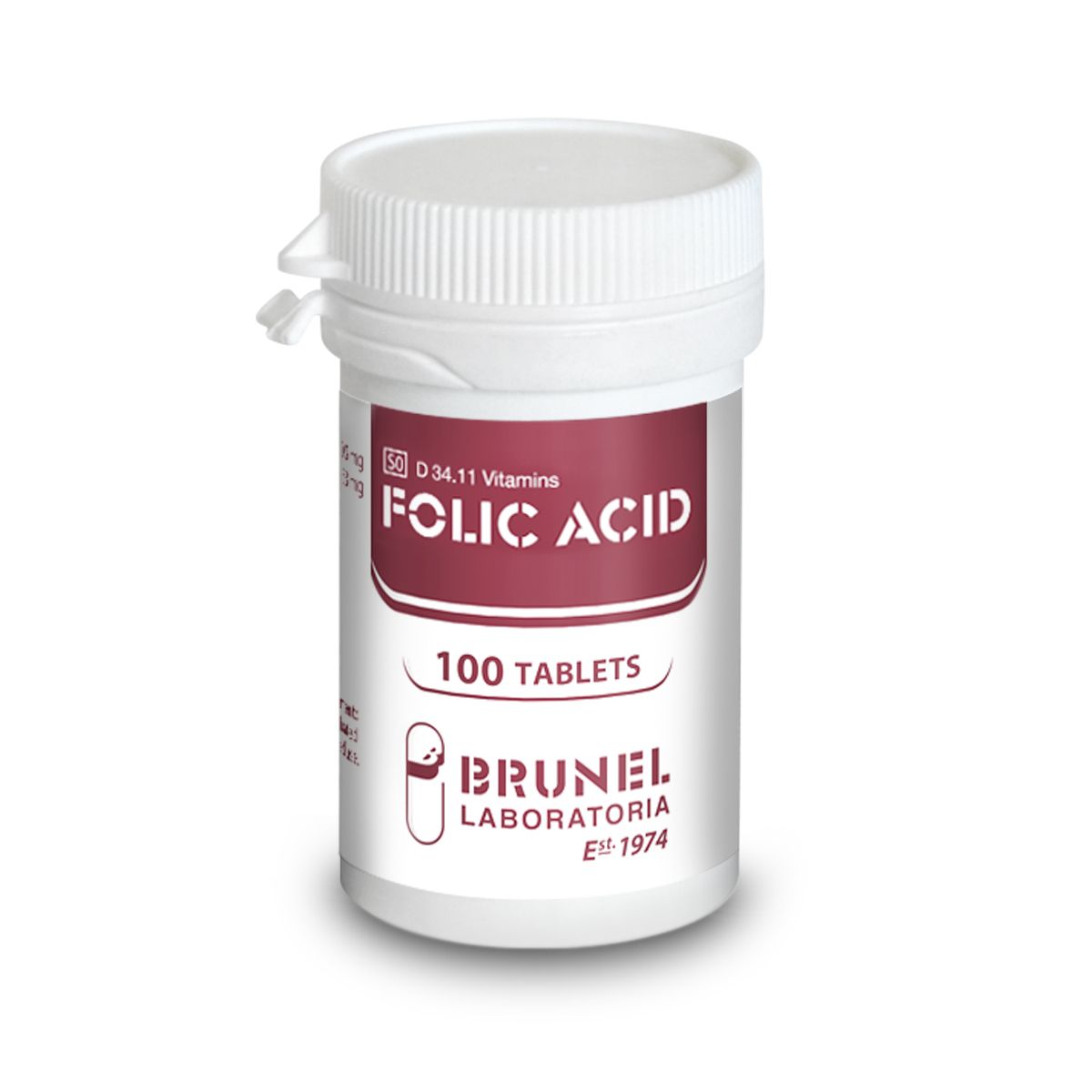 Brunel Folic Acid 0.5mg Tabs  100