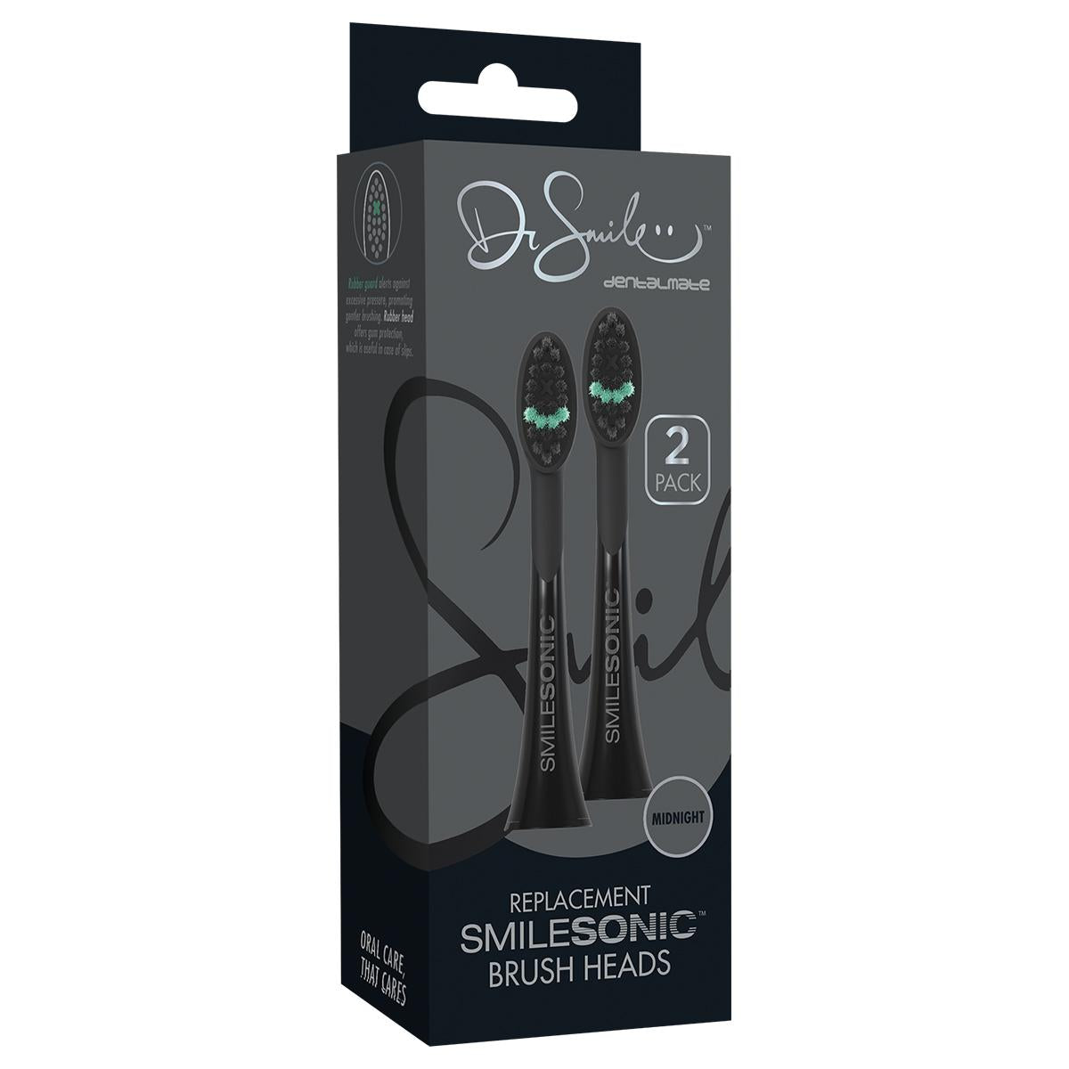 Dentalmate Dr Smile Heads 2 Pck Blac