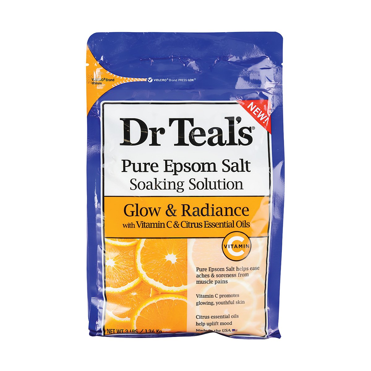 Dr Teals Epsom Salt 1.36kg Vitamin C