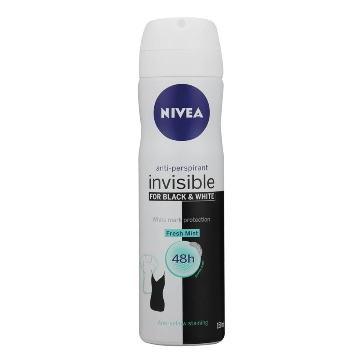 Nivea Deo 150ml Lds Blk&w Fresh Mist