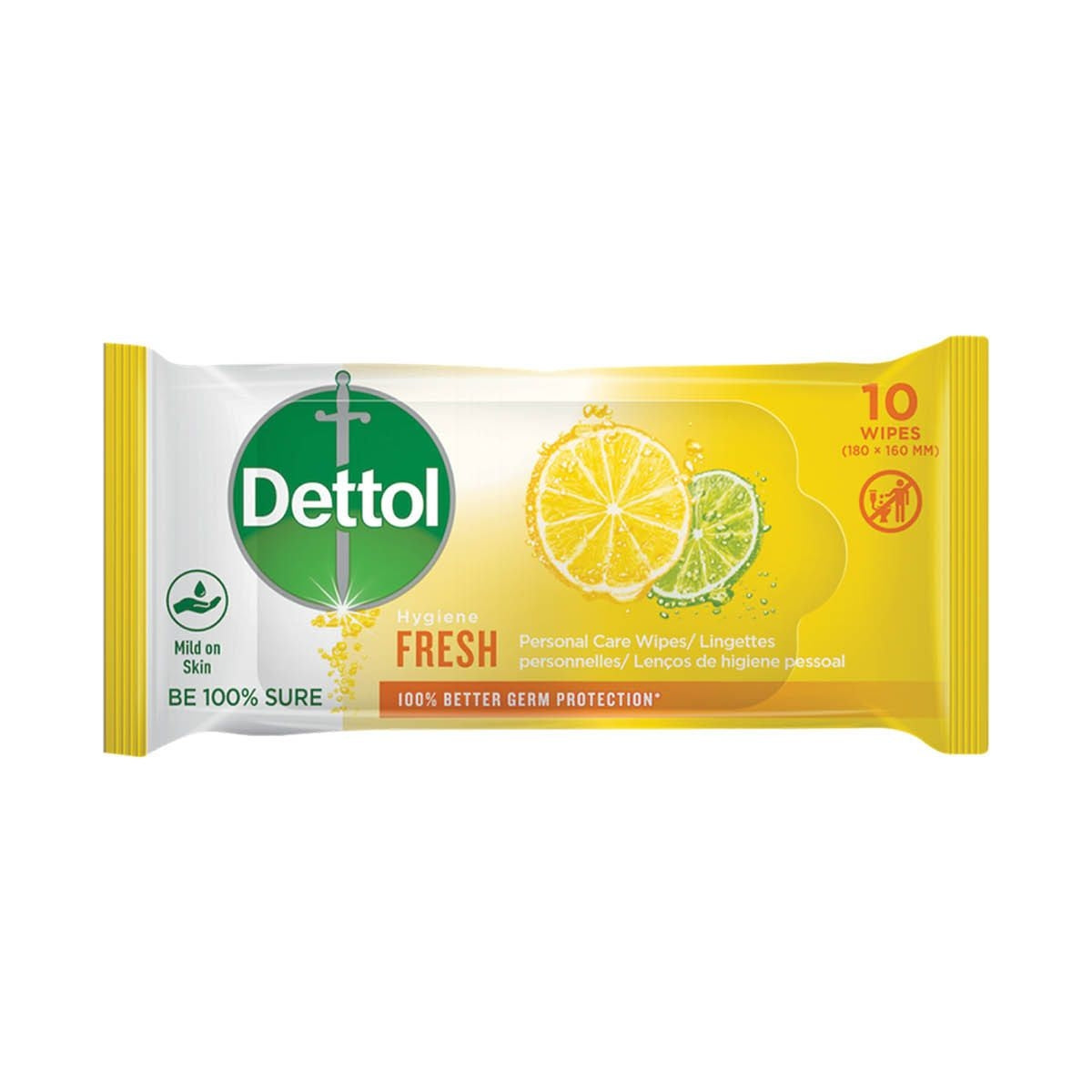 Dettol Hygiene Wipes 10 Fresh