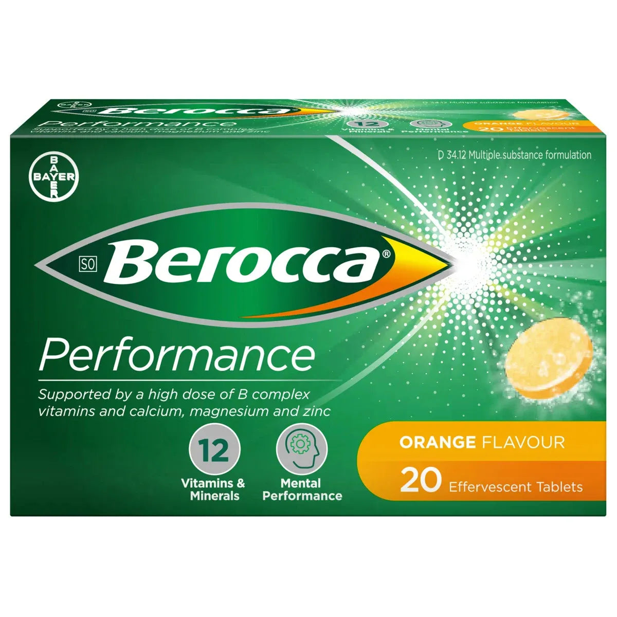 Berocca Eff Tabs 20 Orange
