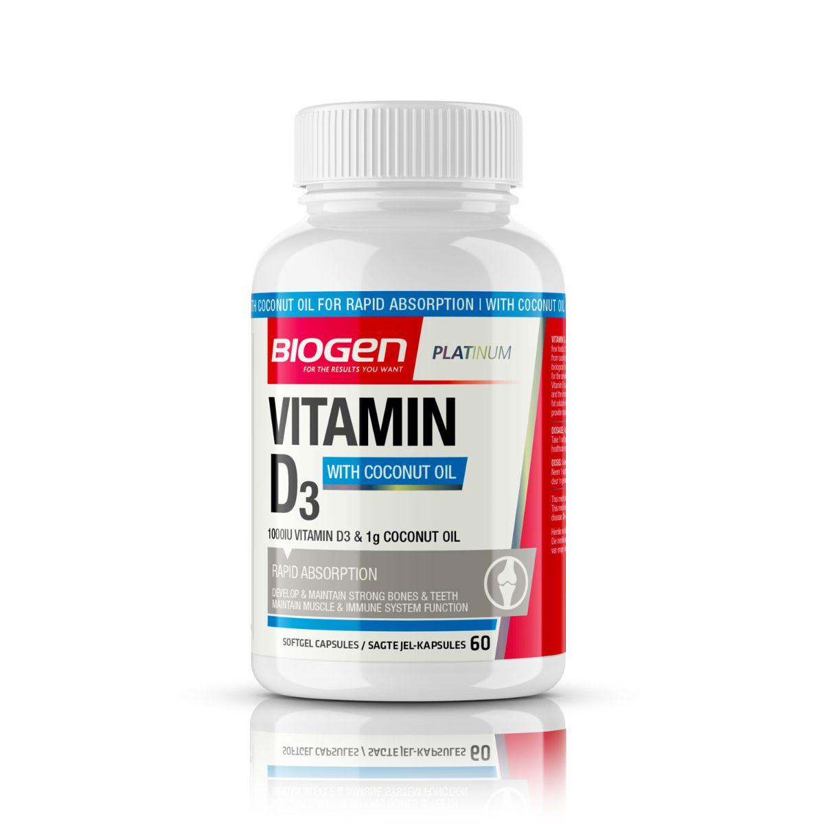 Biogen Vit D & Coconut Oil 60