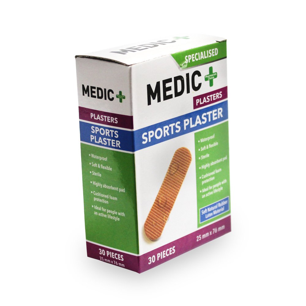 Medic Plaster Sports Foam 25x76mm 30