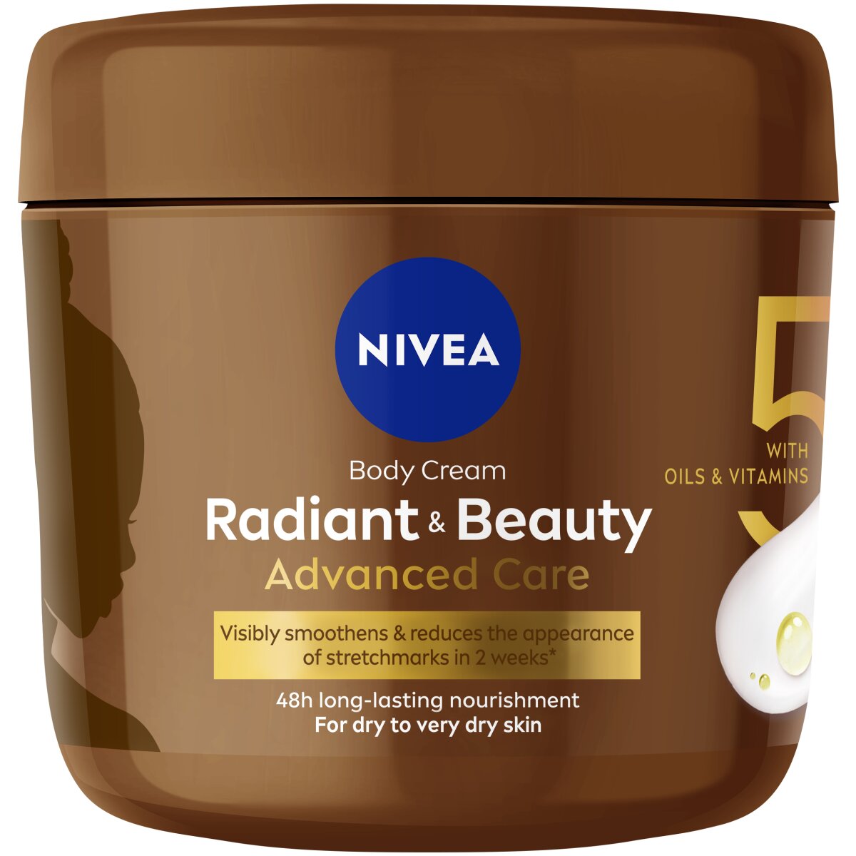 Nivea Body Crm Rad Bt 400ml Adv Care